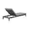 Armen Living Argiope Outdoor Patio Adjustable Chaise Lounge Chair in Aluminum with Gray Cushions 840254333017 - alternate 6